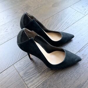 Reiss Black Suede Women's Heels
